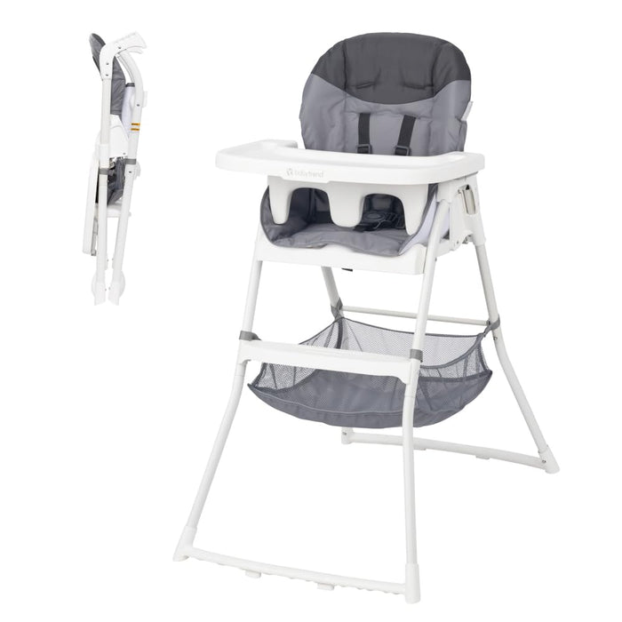 Shop Baby Trend Flat Fold High Chair, Stellar Grey at GoodBuy Gear