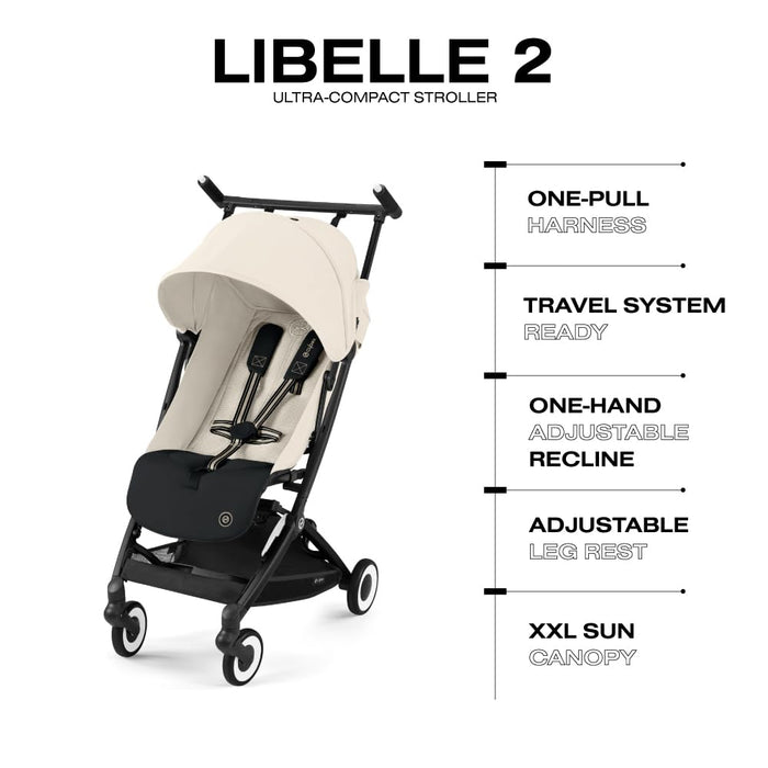 Cybex Libelle 2 Compact Stroller, 2024, Canvas White