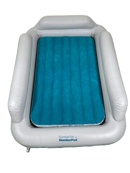 Shop SlumberPod SlumberTot Inflatable Toddler Bed, Gray/Teal at GoodBuy Gear
