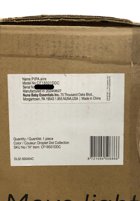 Shop Nuna Pipa Aire + Pipa Series Base, Droplet Dot, 2024 at GoodBuy Gear