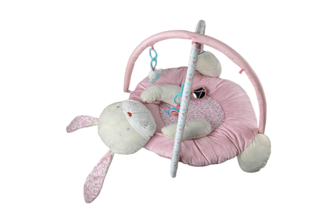 Kuandarm Pink Bunny Round Baby Gym Mat