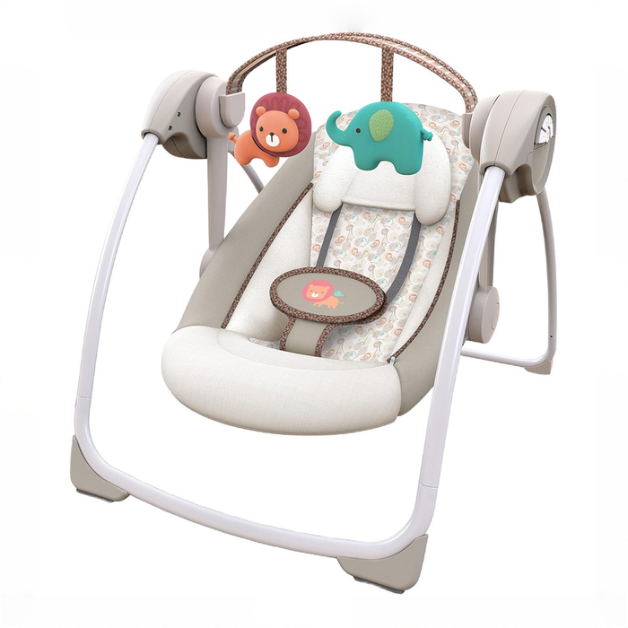 Shop Bright Starts Portable Swing, Comfort & Harmony Cozy Kingdom at GoodBuy Gear