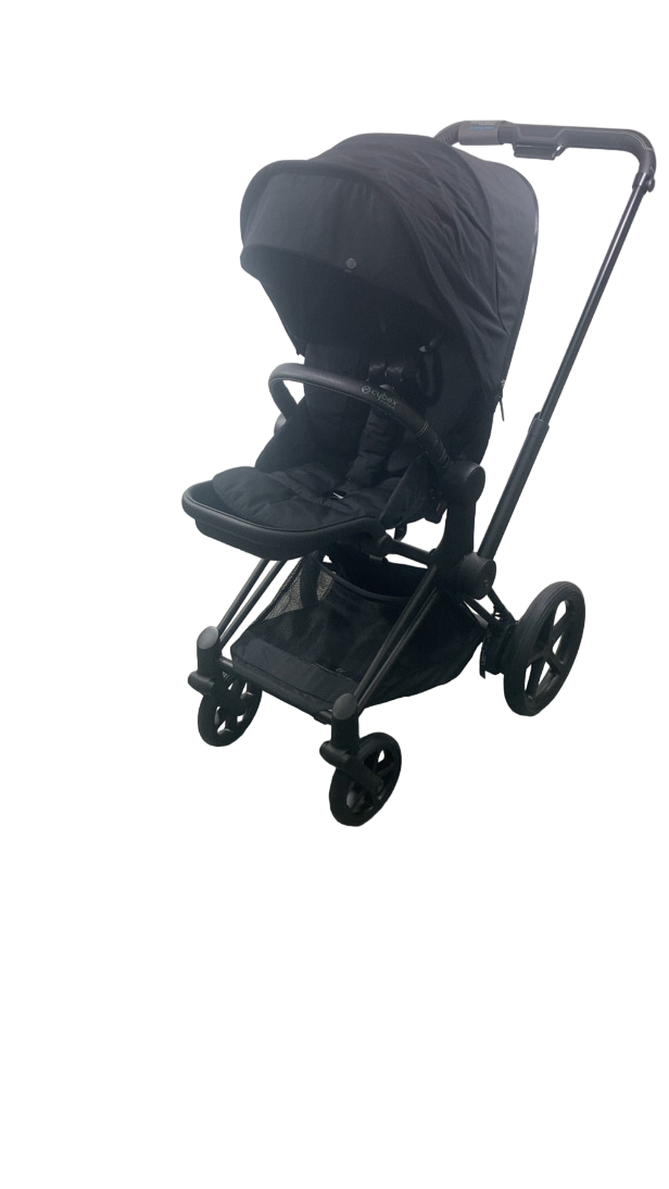 Cybex E-PRIAM Electric Stroller, 2023, Deep Black, Matte Black