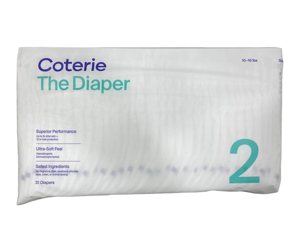 Coterie Size 2 Diapers, 31-Count