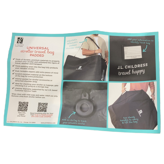 Shop J.L Childress Universal Stroller Travel Bag, Medium at GoodBuy Gear