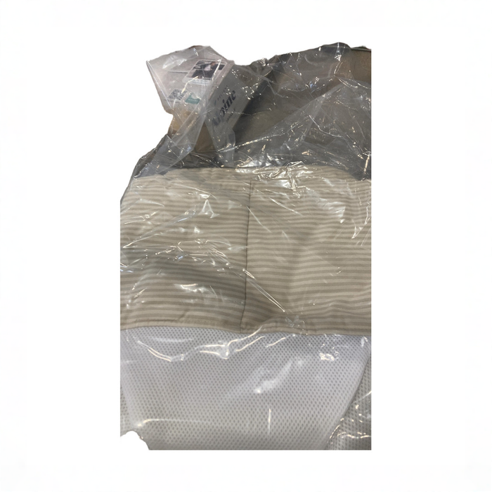 Shop DRAFT - Baby Delight Alpine Deluxe Portable Bouncer, Tan Linen Stripe at GoodBuy Gear