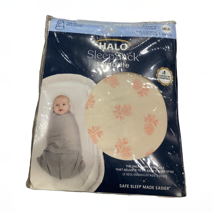 Shop Halo SleepSack Swaddle, Newborn, Watercolor Rose Toss Blush at GoodBuy Gear