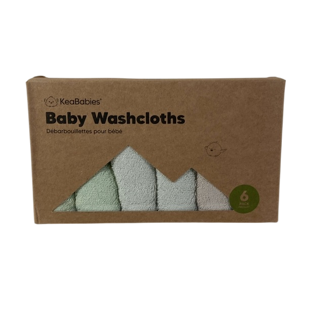 Shop KeaBabies Bamboo Washcloths 6 Pack, Hills at GoodBuy Gear