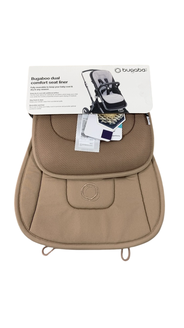 Bugaboo Dual Comfort Seat Liner, Dune Taupe