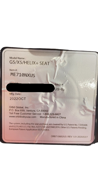 Shop Orbit Baby G5, X5, or Helix Stroller Seat, 2022, Melange Navy at GoodBuy Gear