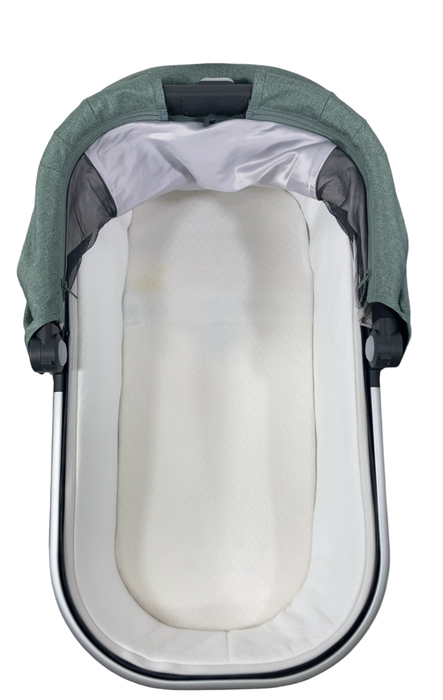 Shop UPPAbaby V2 Bassinet, Emmett (Green Melange) at GoodBuy Gear