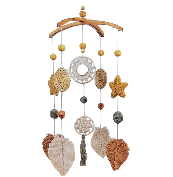 Crane Baby Handcrafted Ceiling Hanging, Willow Leaf