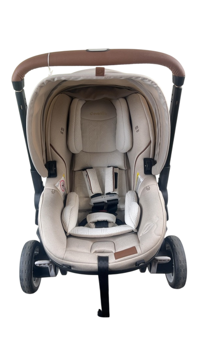 Shop Evenflo Gold Shyft Dual Ride Infant Car Seat Stroller Combo, 2024, Champagne, with Green/Gentle Fabric at GoodBuy Gear