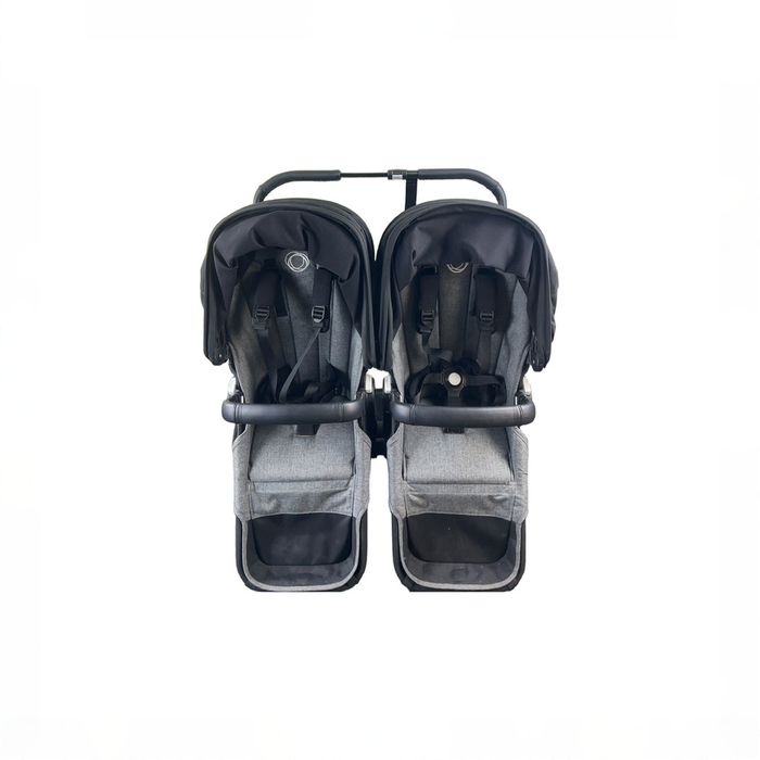 Shop DRAFT - Bugaboo Donkey 5 Duo Stroller, 2022, Black, Grey Melange, Midnight Black at GoodBuy Gear