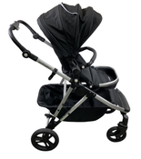 Shop Mockingbird Single to Double 2.0 Stroller, 2024, Black, Silver With Black Leather, Windowpane at GoodBuy Gear