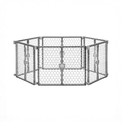 Shop Regalo 2-in-1 Plastic Play Yard and Safety Gate, Gray at GoodBuy Gear