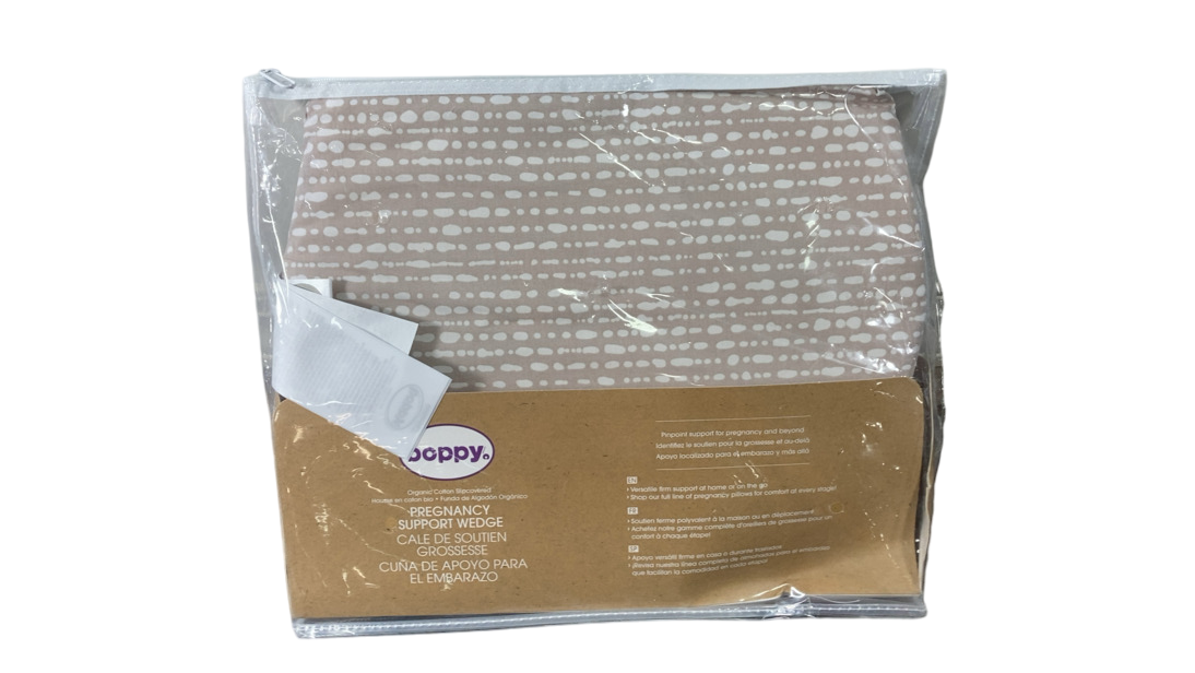 Shop Boppy Pregnancy Wedge Pillow, Organic Cotton Biscotti Liquid Stripe at GoodBuy Gear