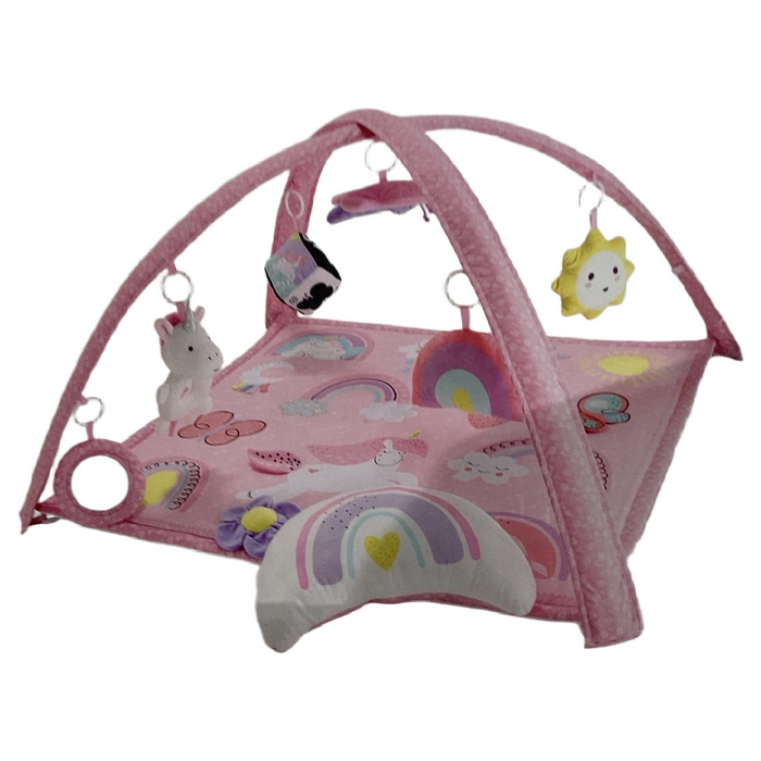 Shop The Peanut Shell Rainbow Paradise 7-in-1 Baby Activity Gym and Playmat, Pink at GoodBuy Gear