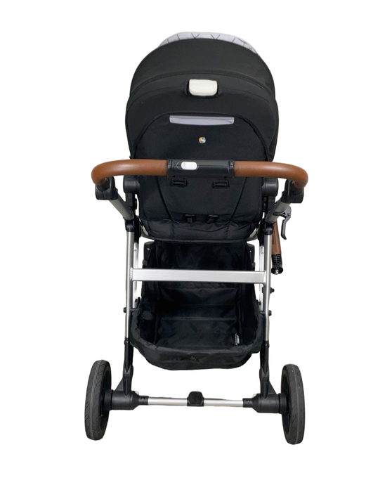 Mockingbird Single to Double 2.0 Stroller, 2023, Silver with Penny Leather, Windowpane, Black