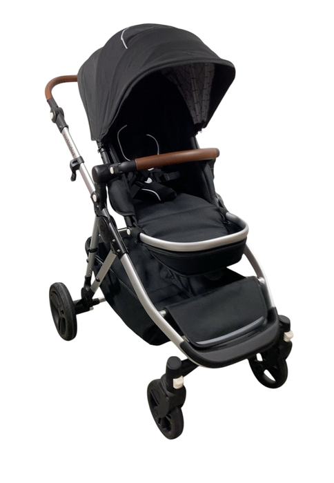 Shop Mockingbird Single to Double 2.0 Stroller, 2024, Black, Silver With Penny Leather, Windowpane at GoodBuy Gear