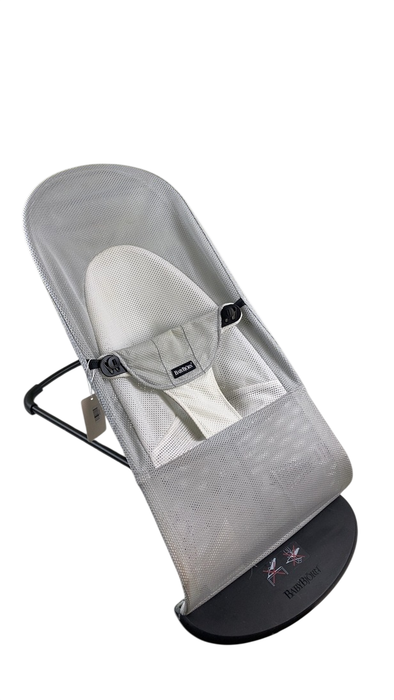 Shop BabyBjorn Bouncer Balance Soft, Black Frame, Silver White Mesh at GoodBuy Gear