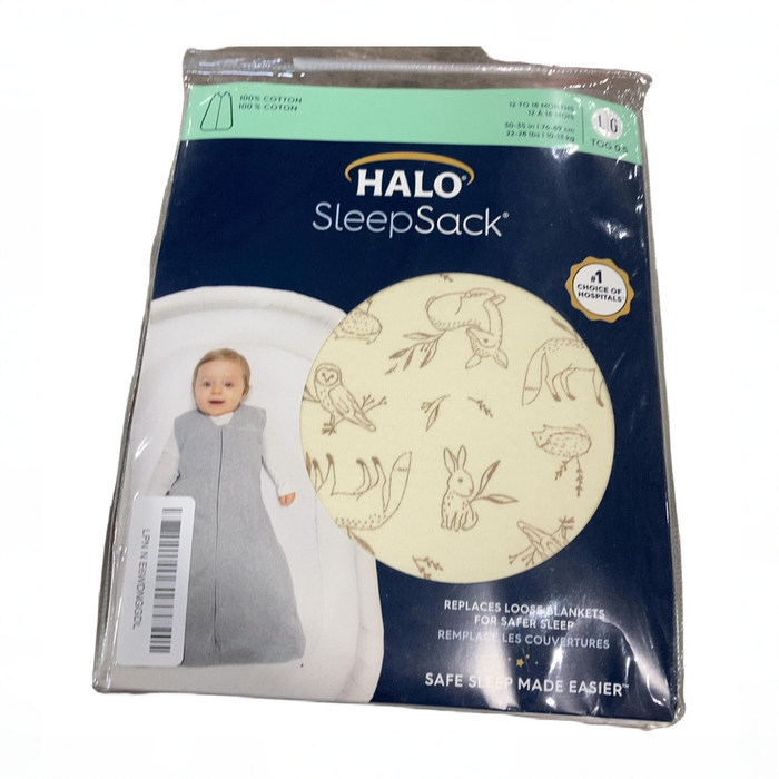 Shop DRAFT - Halo Cotton Sleepsack, Large, Lullaby Forest at GoodBuy Gear