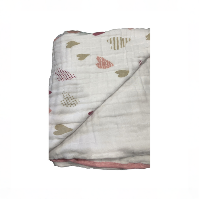 Shop DRAFT - Aden + Anais Essentials Classic Muslin Blanket, White and heart breaker at GoodBuy Gear
