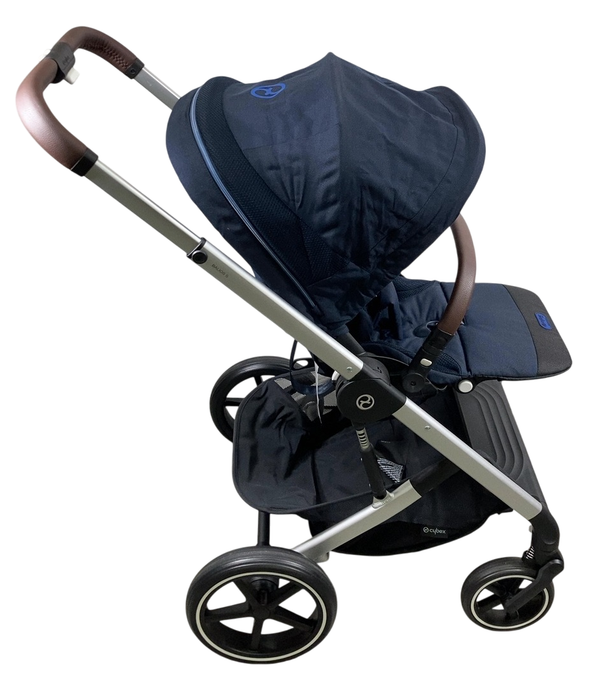 Shop Cybex Balios S Lux Stroller, 2023, Ocean Blue, Silver at GoodBuy Gear