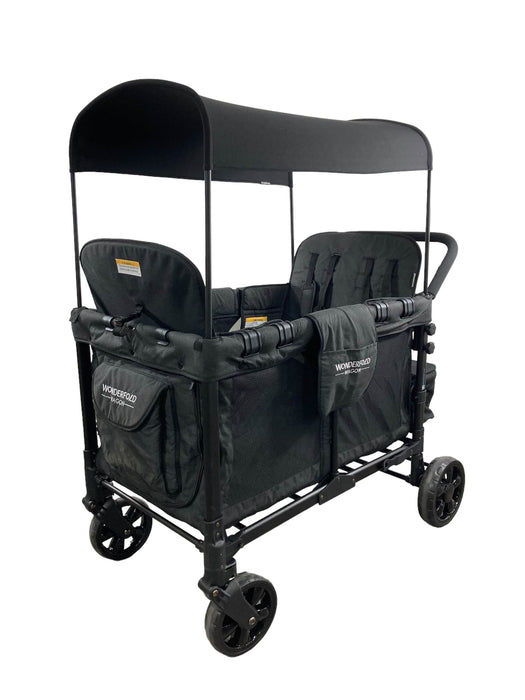 Wonderfold W4 Multifunctional Quad Stroller Wagon, Volcanic Black, 2024