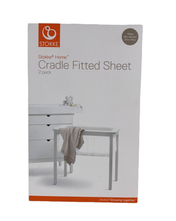 Stokke Home Cradle Fitted Sheet 2 Pack White