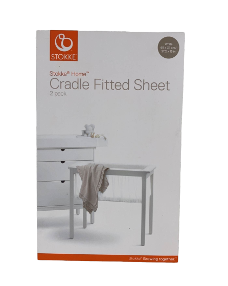 Stokke Home Cradle Fitted Sheet 2 Pack, White