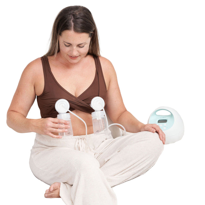 Larken The Larken X Nursing Bra, Medium, Mocha, Single