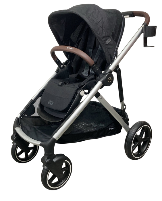 Shop Cybex Gazelle S Modular Stroller, 2024, Moon Black, Silver Frame at GoodBuy Gear