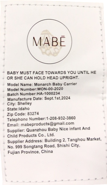 Shop Mabē The Monarch Carrier, Ebony Check at GoodBuy Gear