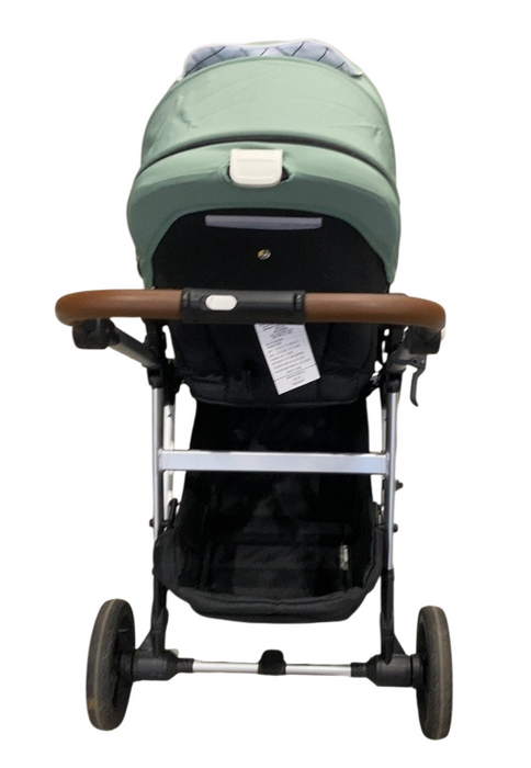 Shop Mockingbird Single 2.0 Stroller, 2025, Sage, Silver With Black Leather, Windowpane at GoodBuy Gear