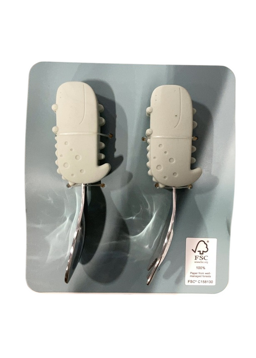 Shop LouLou Lollipop Born to Be Wild Learning Spoon And Fork Set, Alligator at GoodBuy Gear