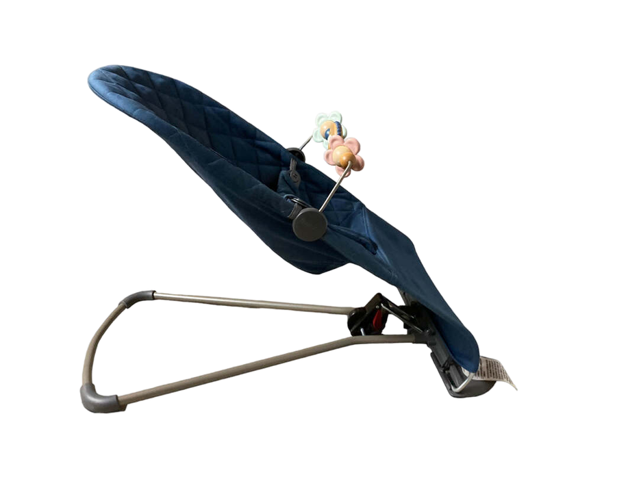 Shop BabyBjorn Bouncer Bliss Bundle With Toy Bar, Dark Gray Frame, Googly Eyes Pastels, Midnight Blue Classic Quilt-HIDDED MISSING at GoodBuy Gear