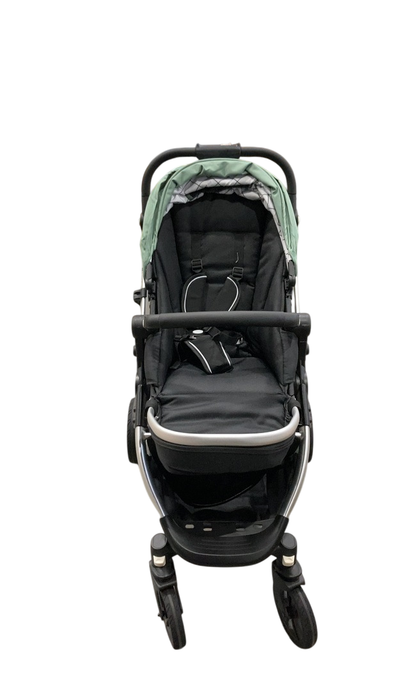 Shop Mockingbird Single 2.0 Stroller, 2024, Sage, Silver With Black Leather, Windowpane at GoodBuy Gear