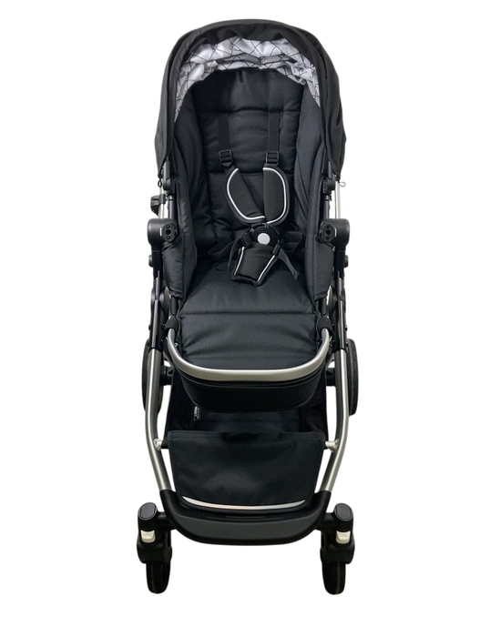Shop Mockingbird Single to Double 2.0 Stroller, Black, Windowpane, Silver With Penny Leather, 2024 at GoodBuy Gear