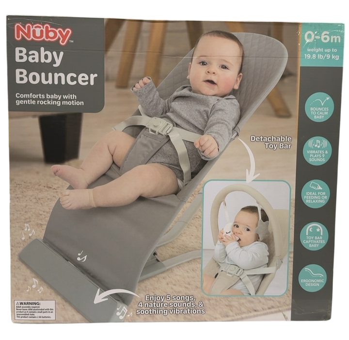 Shop Nuby Baby Bouncer Seat, Grey at GoodBuy Gear