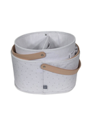 used Baby Gap 3 Pack Nested Fabric Storage Bins With Handles, Grey