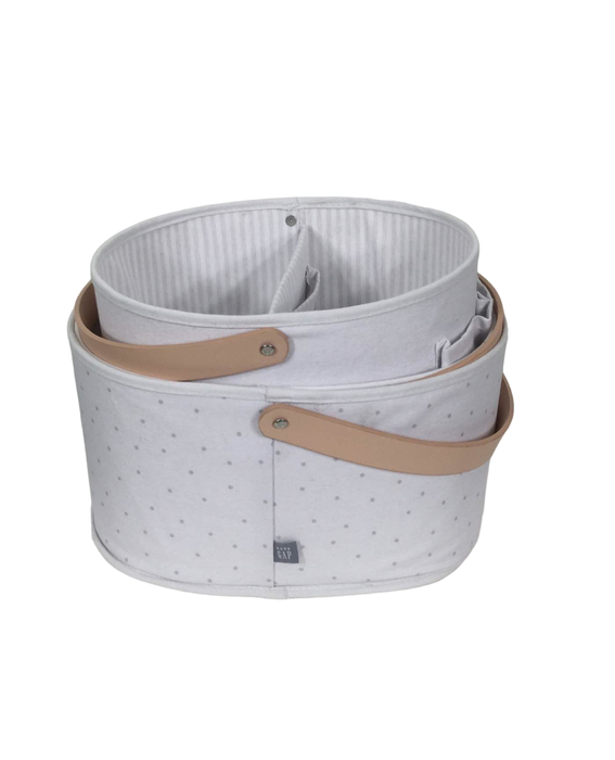 used Baby Gap 3 Pack Nested Fabric Storage Bins With Handles, Grey