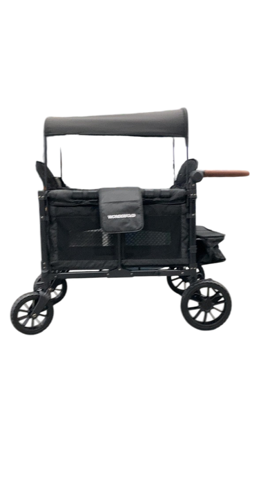 Shop Wonderfold W4 Luxe Quad Stroller Wagon, 2024, Volcanic Black at GoodBuy Gear
