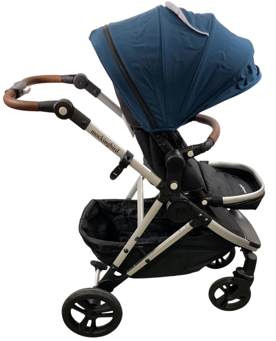 Shop Mockingbird Single 2.0 Stroller, 2024, Sea, Silver With Penny Leather, Windowpane at GoodBuy Gear