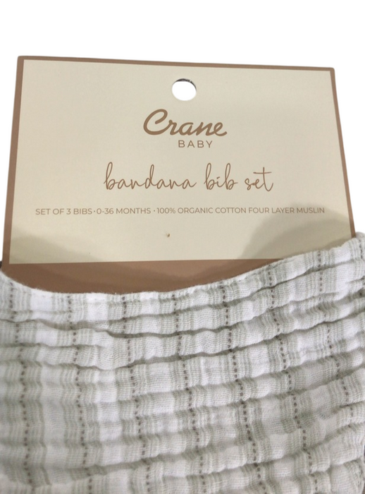 Shop Crane Baby Muslin 3 Piece Bib Set, Bunny at GoodBuy Gear