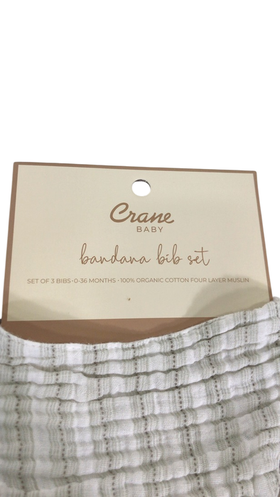 Shop Crane Baby Muslin 3 Piece Bib Set, Bunny at GoodBuy Gear