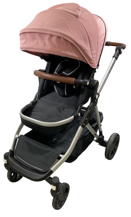 Mockingbird Single to Double 2.0 Stroller, 2025, Bloom, Silver With Penny Leather, Watercolor Drops