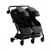 Shop Mompush Lithe Double Stroller, 2025, Black at GoodBuy Gear