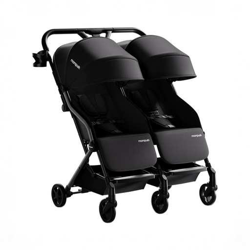 Shop Mompush Lithe Double Stroller, 2025, Black at GoodBuy Gear