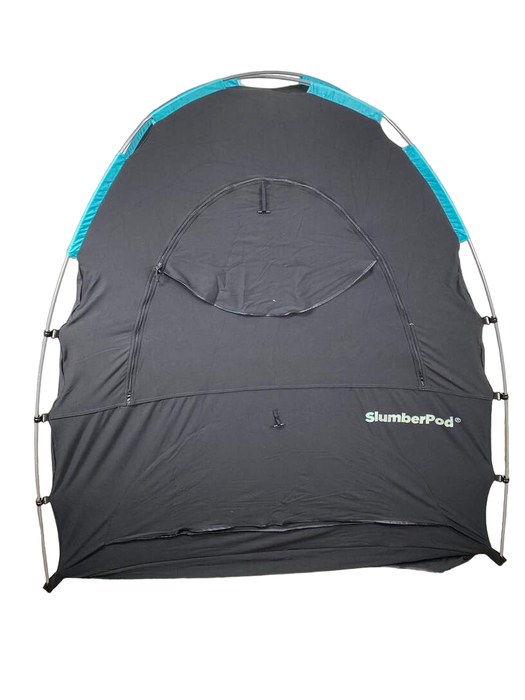 SlumberPod 2.0 Sleep Canopy, Black with Turquoise